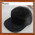 Black Fashion 5 Panel Warm Hat